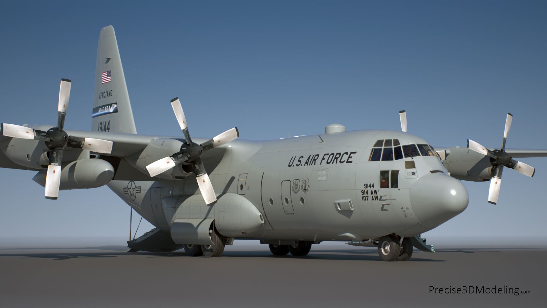 Lockheed C-130 Hercules render