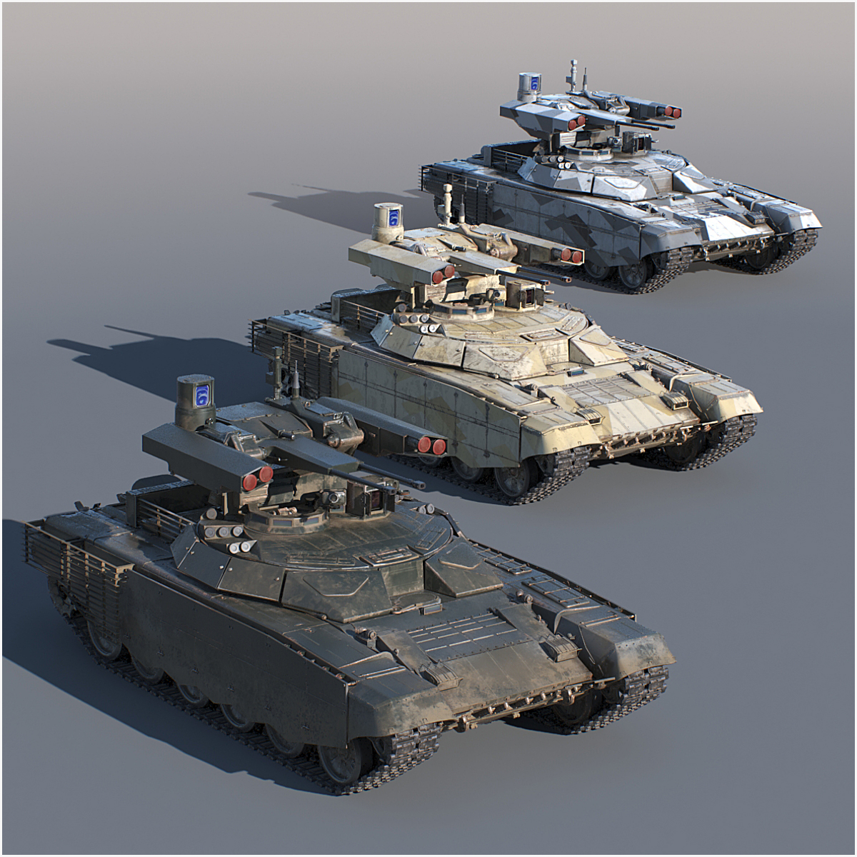 Russian Armored BMPT-72 Terminator render