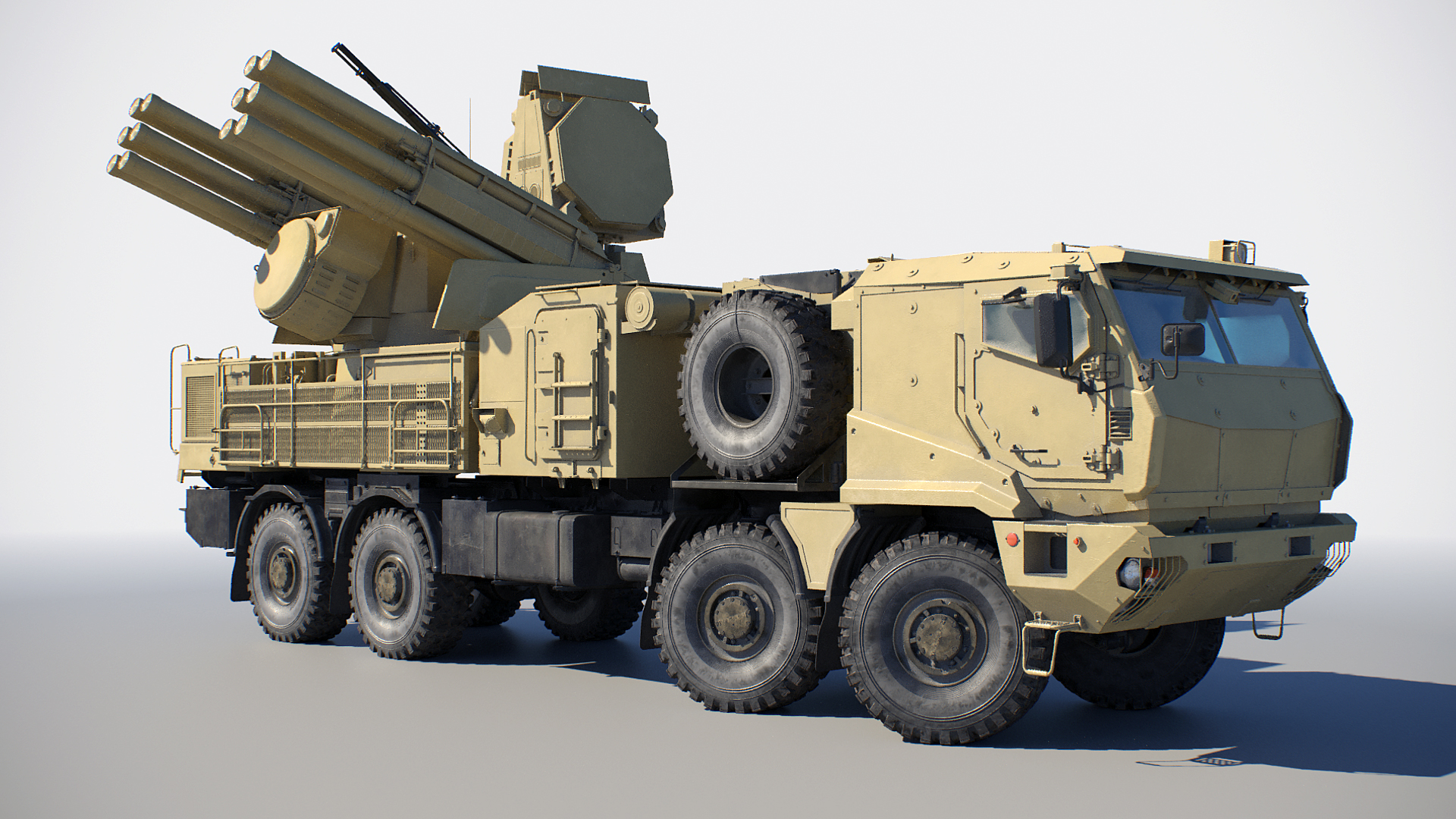Pantsir-C1M / SA-22 Greyhound 3D model render, gallery image 1 of 21