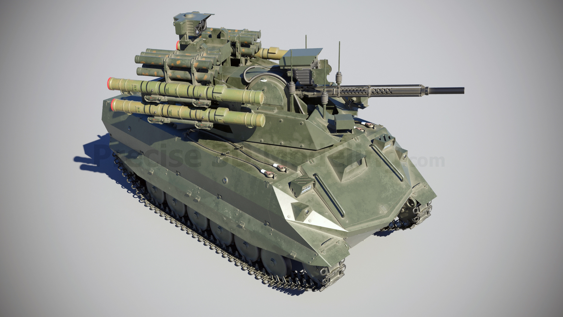 Uran-9 UCGV 3D model render, gallery image 1 of 7