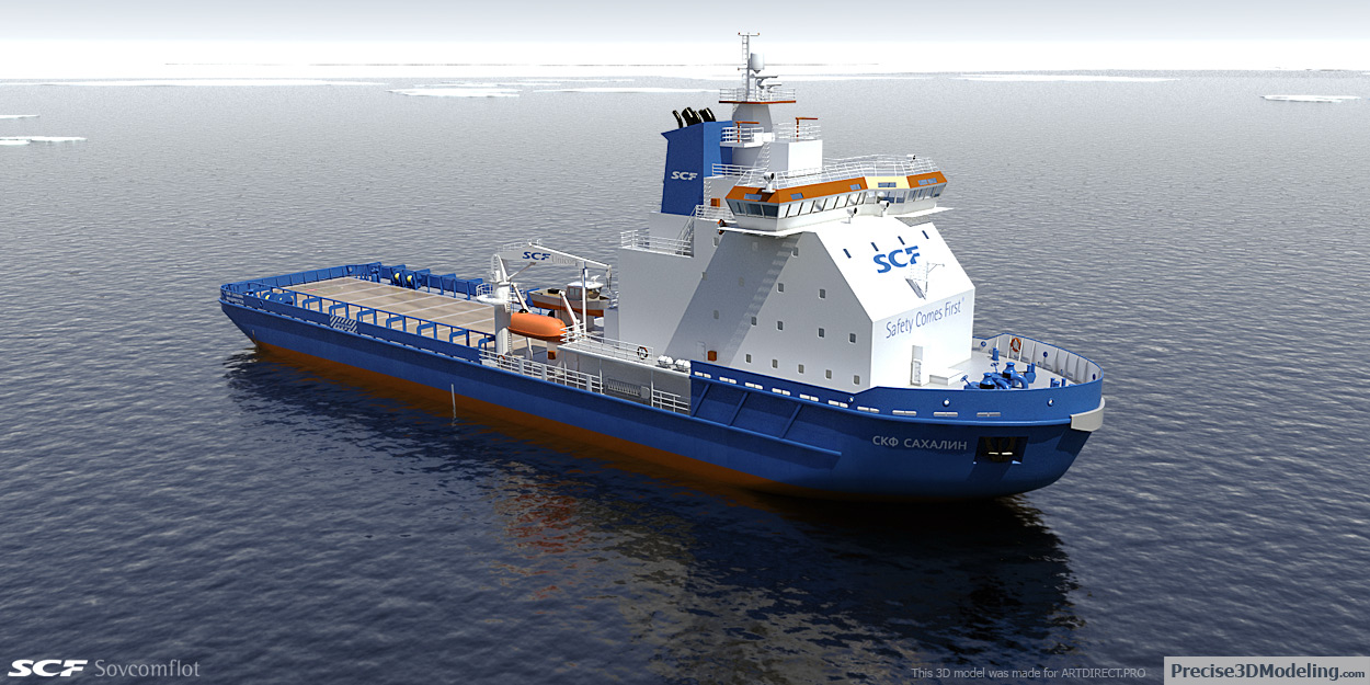 SCF Sakhalin 3D model render, gallery image 1 of 6